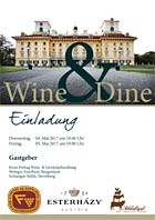 Einladung zum Wine & Dine am 04. und 05. Mai 2017