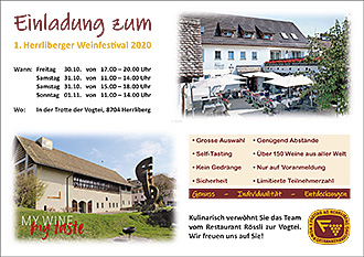 Einladung zum 1. Herrliberger Weinfestival 2020