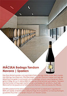 MÁCULA Bodega Tandem Navarra | Spanien - Cabernet Sauvignon und Merlot