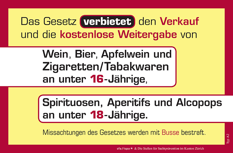 Das Gesetz verbietet den Verkauf und die kostenlose Weitergabe von alkoholischen Getränken an Jugendliche.